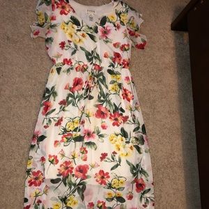 White floral maxi dress